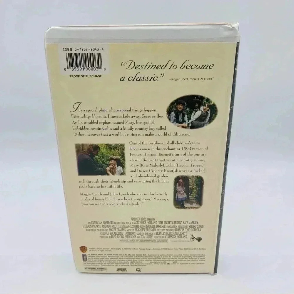 Warner Bros. The Secret Garden VHS Tape, #19000 - Picture 2 of 8